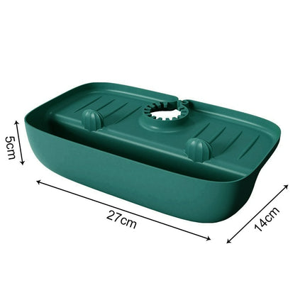 Splash-Proof Kitchen Faucet Draining Rack: Countertop Mat for Sponge Storage- Dark Green