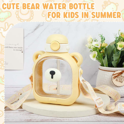 Teddy bear water bottle for kids- Cartoon water bottle for school kids
