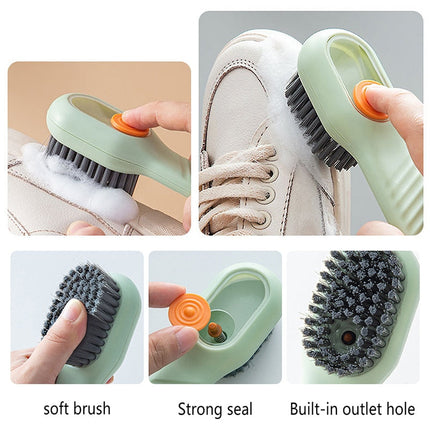 Soft Bristle Shoe Cleaner Brush With Long Handle For Cleaning Clothes and Shoes