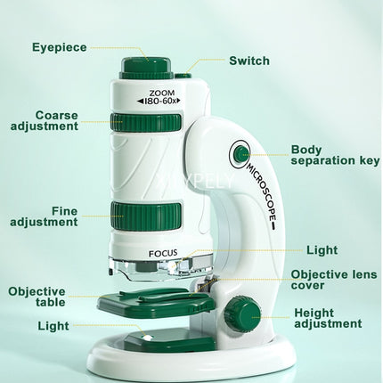 Mini Pocket microscope portable Handheld STEM Education Science Kits and Toys