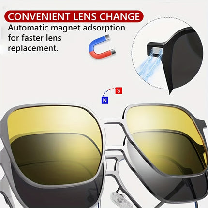 Magnetic Clip-On Glasses-Computer Glasses-polarized sunglasses for men-Clip-On Glasses