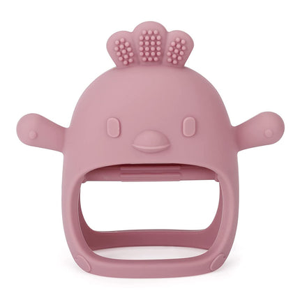 Silicone Teether Mitten – A 3D Baby Teething Toy for Gum Massage and Sucking Needs Prevention- Pink