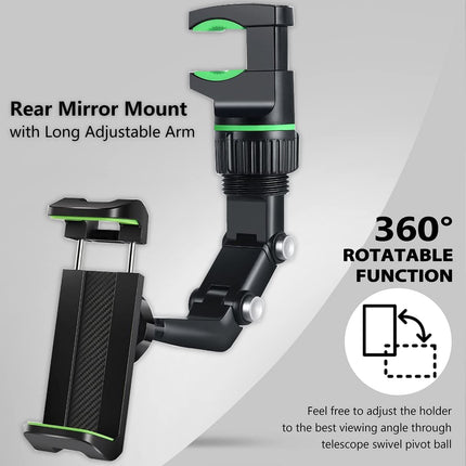 Phone Holder for Car-Mobile Holder for Car Mirror-Phone Holder for Rear View Mirror-Rearview Mirror Phone Holder