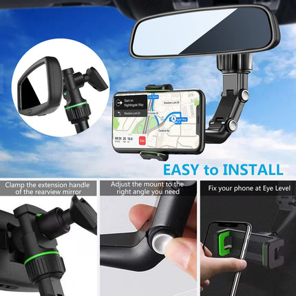 Phone Holder for Car-Mobile Holder for Car Mirror-Phone Holder for Rear View Mirror-Rearview Mirror Phone Holder