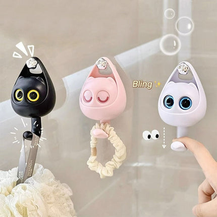 Charming Creative Cat Hook: Adorable Dry Day Storage with Heart and Macaron Accents - Buy Now for a Whimsical Touch