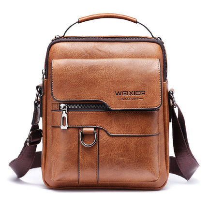 Discover Elegance and Functionality: Men's Messenger Bag in Vintage PU Leather Design