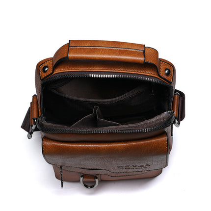 Discover Elegance and Functionality: Men's Messenger Bag in Vintage PU Leather Design