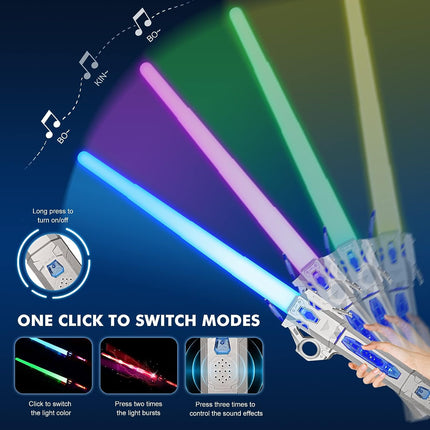 7-color cool retractable toy laser sword