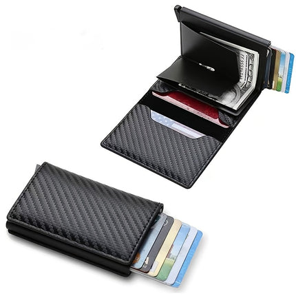 Automatic Pop-Up Card Holder With Money Pocket for Men & Women-Fashion Meets Function- Black