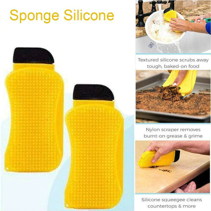 Maxbell Single Sponge Cleaning Brush - Effortless Cleaning for a Sparkling Home