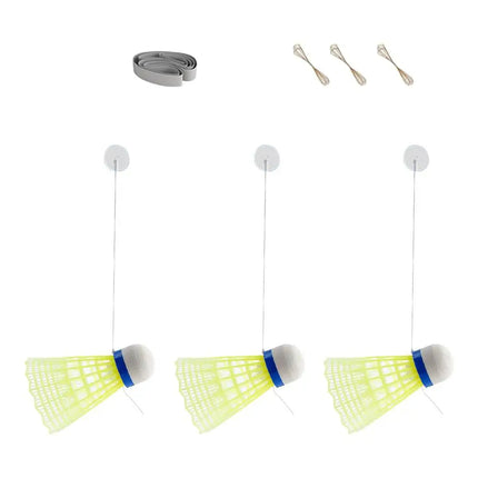 badminton training set and Badminton Self-Practice Kit includes 3 Light Up Shuttlecock and elastic Ropes