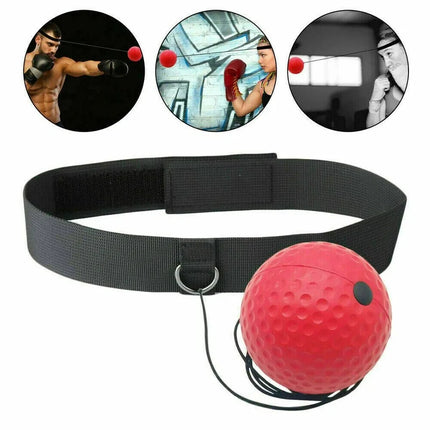 Enhance Your Training with Boxing Reflex Ball Set - Includes Ball & Headband for Reaction Speed- Black