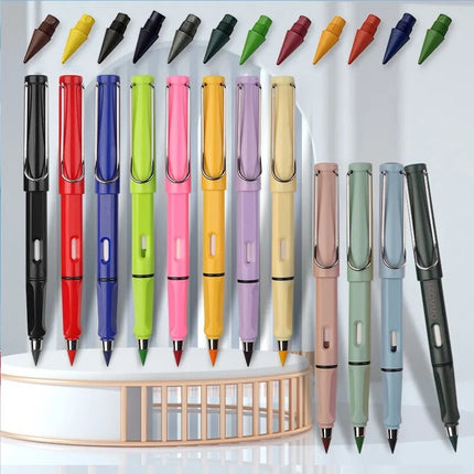 Unlimited Writing Pencil No Ink colored  Tip Novelty Pen- Pack of 5 Random Color