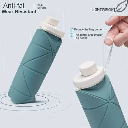 expandable water bottle::Lightweight Water botlle for Hiking and camping