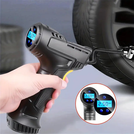 Maxbell 120W Wireless Air Compressor: Portable Tire Inflator for Cars - Auto Shut-off and Rechargeable