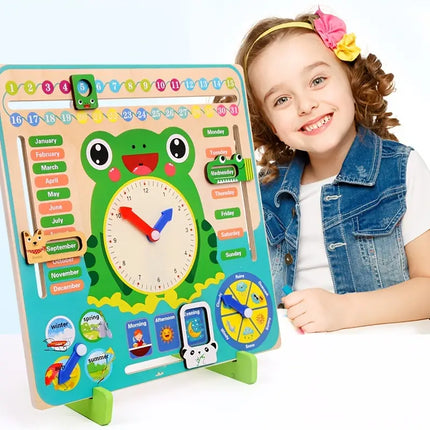 Educational Learning Calendar Clock Toys Kids