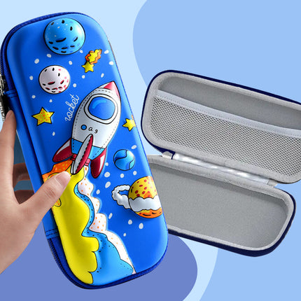 Maxbell Cartoon Rocket Stationery Bag: Portable Pen Bag for Students - Organize with Fun