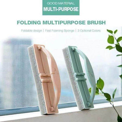 Simple Folding Wiper Hand Brush Sponge with Handle - Ultimate Cleaning Solution