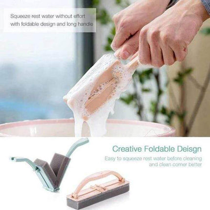 Simple Folding Wiper Hand Brush Sponge with Handle - Ultimate Cleaning Solution