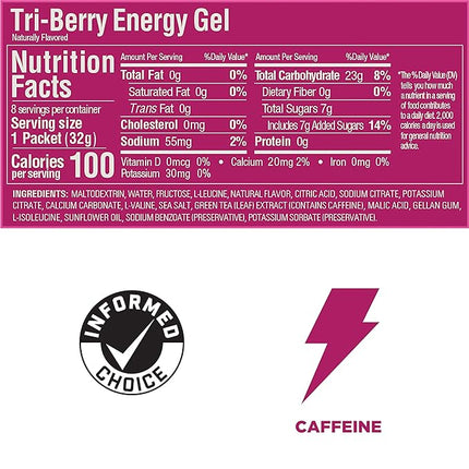 GU Energy Gels Sports Nutrition in Tri-Berry Flavor
