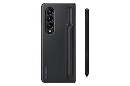 buy SAMSUNG Galaxy Z Fold4 Standing Cover with S Pen and S Pen Holder, Protective Phone Case with Ki in India