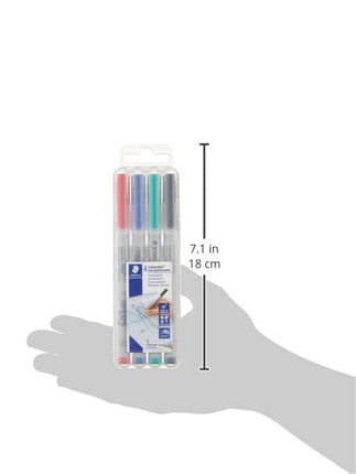 Buy STAEDTLER 311 WP4 Lumocolor non-permanent pen, assorted colors, 4 Count (Pack of 1),black in India India
