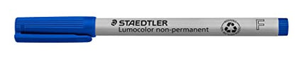 Buy STAEDTLER Lumograph Non-Permanent Wet Erase Marker Pens, Fine Tip Refillable Colored Marker, Blue, 315-3 India