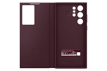 Samsung Galaxy S22 Ultra S-View Flip Cover, Protective Phone Case, Tap Control, Cutting Edge Design, US Version, Burgundy, (EF-ZS908CEEGUS) in India
