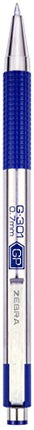 Zebra Pen G-301 Stainless Steel Retractable Gel Pen, Medium Point, 0.7mm, Blue Ink, 2-Count, 2 Pack (41322)