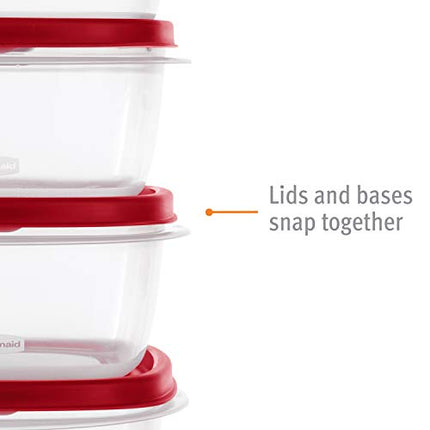 Rubbermaid Easy Find Lids 7-Cup Food Storage and Organization Container, Racer Red