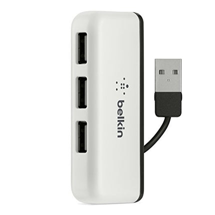 Buy Belkin Travel 4-Port USB 2.0 Hub with Built-In Cable Management (White) India