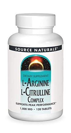 Source Naturals L-Arginine L-Citrulline Complex, 120 Tablets, 1000 mg in India