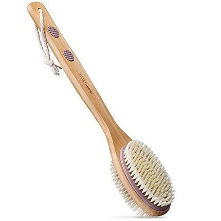 Buy MainBasics Back Scrubber for Shower Long Handle Back Brush Dual-Sided with Exfoliating and Soft Bristles India