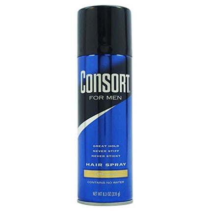 Consort Extra Hold Hair Spray Aerosol for Men, 8.30 Ounce