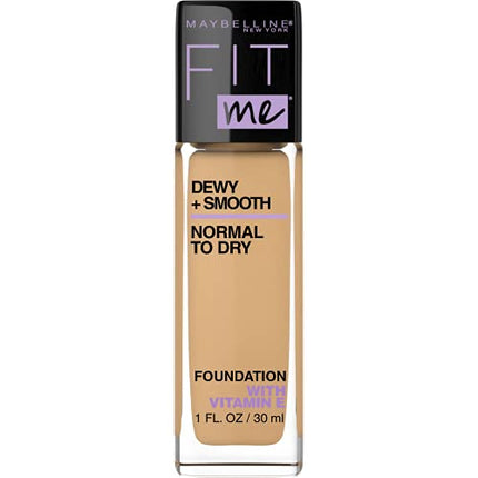 Maybelline Fit Me Dewy + Smooth Foundation Makeup, Natural Beige, 1 Count