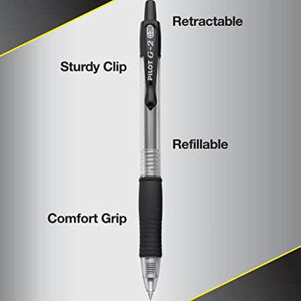 Buy PILOT G2 Premium Refillable & Retractable Rolling Ball Gel Pens, Ultra Fine Point, Black Ink, 4-Pack (31275) India