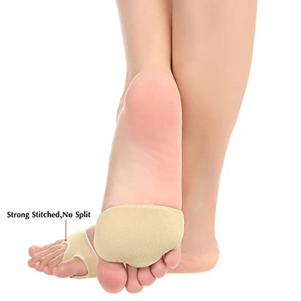 (2 Pairs)Metatarsal Pads Ball of Foot Cushion Socks for Women and Men,Invisible Forefoot Sleeve Relief Pain Blister Callus,No Slip Ball of Foot CoversMedium Beige 3 in India