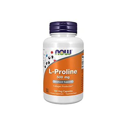 Buy Now Foods, L-Proline, 500 mg, 120 Vcaps India