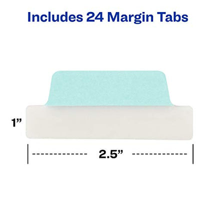 Buy Avery 74769 Ultra Tabs, 2.5 x 1 Inch, 2-Side Writable, Pastel Blue/Pink/Purple/Green, 24 Repositionable Margin Tabs India
