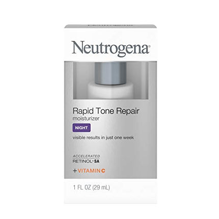 Neutrogena Rapid Tone Repair Night Cream with Retinol, Vitamin C and Hyaluronic Acid - Anti Wrinkle Face and Neck Moisturizer - Vitamin C, Retinol, Glycerin, Hyaluronic Acid, 1 fl. oz in India