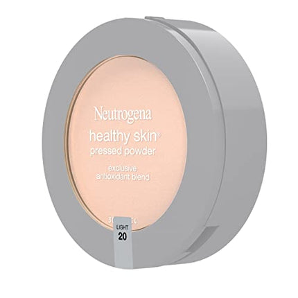 Neutrogena Healthy Skin Pressed Makeup Powder Compact with Antioxidants & Pro Vitamin B5, Evens Skin Tone, Minimizes Shine & Conditions Skin, Light 20,.34 oz
