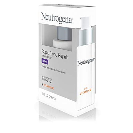 Neutrogena Rapid Tone Repair Night Cream with Retinol, Vitamin C and Hyaluronic Acid - Anti Wrinkle Face and Neck Moisturizer - Vitamin C, Retinol, Glycerin, Hyaluronic Acid, 1 fl. oz in India