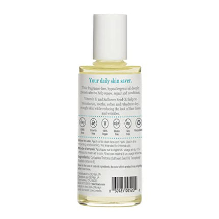 DERMA-E Vitamin E Skin Oil - 14,000 IU Face Oil with Safflower Oil – Hypoallergenic, Fragrance Free Facial Skin Care - Nourishes and Conditions, 2 fl oz in India