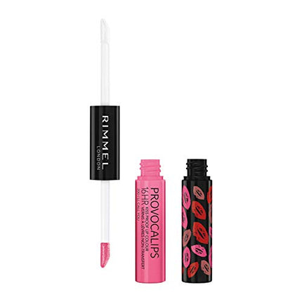 Rimmel London Provocalips 16hr Kiss-Proof Lip Color - Two-Step Liquid Lipstick to Lock in Color and Shine - 200 I'll Call You, .14 fl.oz.