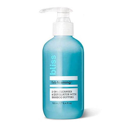 Bliss Fab Foaming 2-In-1 Cleanser & Exfoliator with Bamboo Buffers | Oil-Free Gel | Paraben/ Cruelty Free | 6.4 fl oz in India