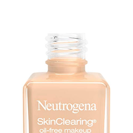 Neutrogena SkinClearing Oil-Free Acne and Blemish Fighting Liquid Foundation with Salicylic Acid Acne Medicine, Shine Controlling, for Acne Prone Skin, 30 Buff, 1 fl. oz in India