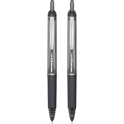 PILOT Precise V7 RT Refillable & Retractable Liquid Ink Rolling Ball Pens, Fine Point (0.7mm) Black Ink, 2-Pack (26056)