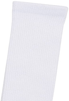 Fruit of the Loom Men's Essential 6 Pack Casual Crew Socks | Arch Support | Black & White, White, Shoe Size: 6-12