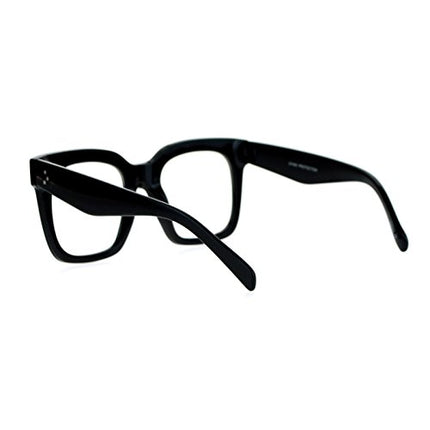 Buy Super Oversized Clear Lens Glasses Thick Square Frame Fashion Eyeglasses Black in India India