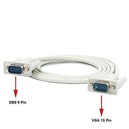 Buy Dahszhi DB9 9 Pin Male to VGA Video 15 Pin Male Serial Port Cable RS232 1.35M/4.4FT Length India